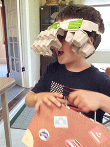 egg carton mask